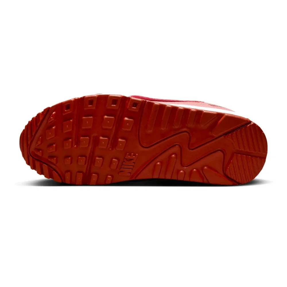 Nike Women’s Air Max 90 Leather & Suede Sneakers in White, Pink & Red - Picture 7 of 7